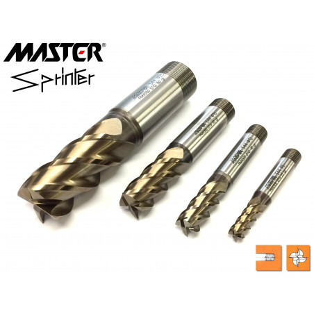 Frese per finitura di acciai legati e inox serie media Master 544 Sprinter