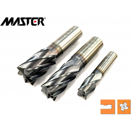 Frese per finitura serie media multi tagli rivestite TiCN Master 666