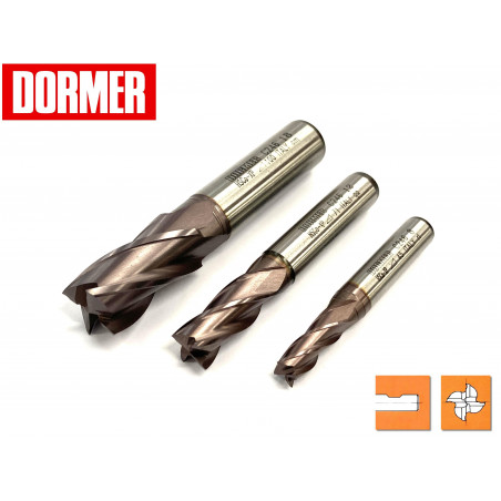 Frese per finitura serie media 4 tagli DORMER C246 e C247