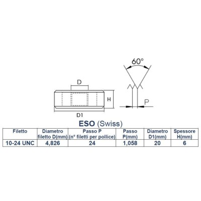 FILIERA 10-24 UNC DISEGNO