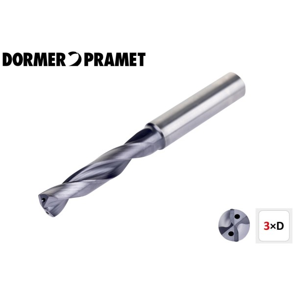 Punte forate in metallo duro integrale rivestite Utile 3xD DORMER RC403