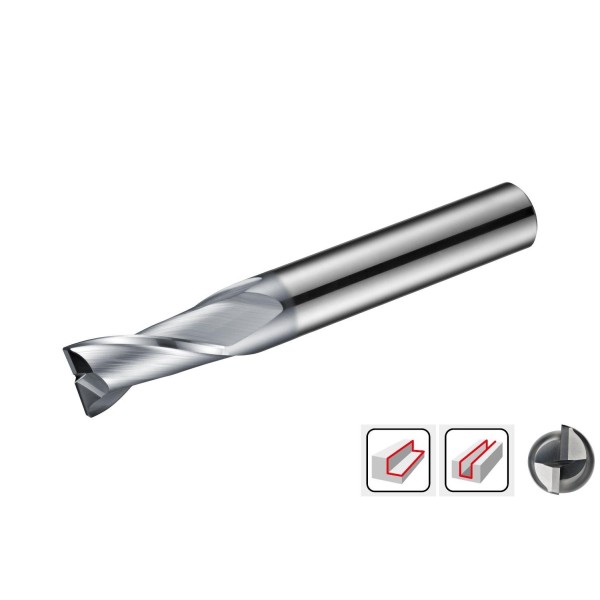 Frese in Metallo Duro Integrale 2 tagli rivestite