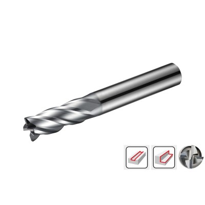 FRESE IN METALLO DURO 4 TAGLI