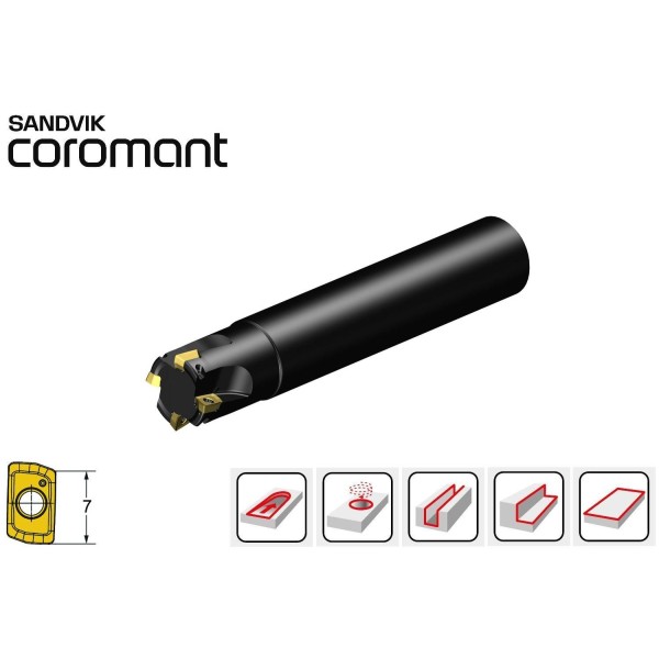 Frese per spallamenti Sandvik Coromant R390  gambo cilindrico inserto da 7