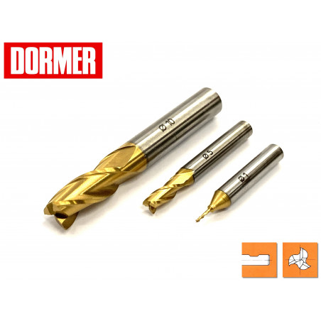 Frese per cave 3 tagli serie lunga rivestite TiN Dormer C383