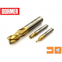 Frese per cave 3 tagli serie corta rivestite TiN Dormer C381