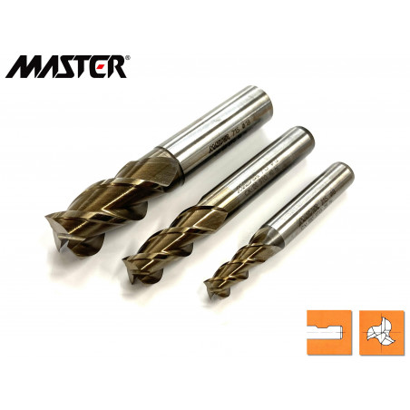 Frese per Acciaio Inox 3 tagli serie media Master 714 - 715