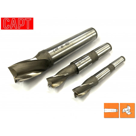 Frese per cave 3 tagli serie media attacco conico CAPT