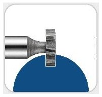 Frese a T per sedi linguette Woodruff